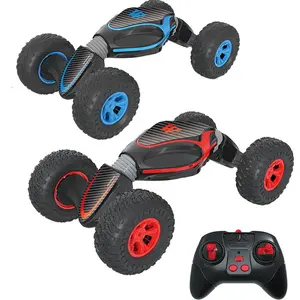 Red or Blue Climbing Car Twisting Moving Forward Rotation Four Driving Force Multifunction Rc Remote Stunt Car Toy For Kids