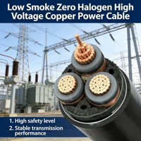 Cable de Cobre de Alta Tensión LSZH, Suministro de Fábrica, Cables de Alimentación con Aislamiento XLPE, Bajo Humo, Libre de Halógenos