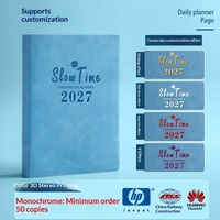 Agenda personnalisé 2027, planificateur quotidien de gestion du temps et de l'autodiscipline, carnet de productivité, cadeau personnalisé