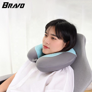 Bravo Cooling Oreiller de voyage Médecin Recommandé Oreiller de soutien du cou Oreiller de voyage en mousse à mémoire de forme pour avion - Product Image 1