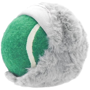 Dễ thương biểu hiện khuôn mặt màu xám mờ sang trọng cừu Bóng đồ chơi 2-in-1 Squeaky Pet bóng tennis tương tác lấy con chó đồ chơi khó khăn - Product Image 3