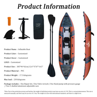 Sauvetage gonflable par inondation 2 personnes 3.8M x 95Cm bateaux gonflables pour tempête de pluie