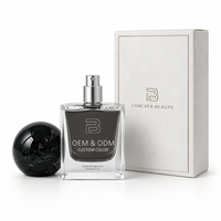 Flacon de parfum vide noir carré de 50 ml et 100 ml, flacon de parfum en verre de luxe rechargeable avec pompe pulvérisatrice et emballage en boîte cadeau
