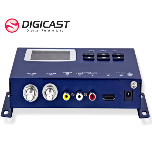 Digicast Low Cost H264 Encoder 2xHD+1xCVBS to DVB-T/DVB-C/ISDB-T Modulator MINI 1 RF 100-860MHz