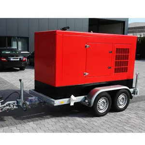 Generador diesel tipo remolque móvil 200kw a 600kw con ruedas y dosel a la venta