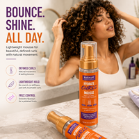 Mousse coiffante en gros pour cheveux bouclés, mousse capillaire pour soins et coiffage, supporte l'étiquetage personnalisé