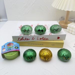 Juguete Antiestrés de Silicona con Forma de Mini Grinch Luminoso de Pectina y Maltosa, Estilo Navideño, Grinch de Pelo Verde, Unisex, Ciego - Product Image 2