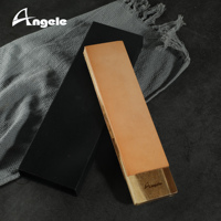 Angele Kit de couteaux en cuir double face pour affûter les couteaux Aiguisoir de couteaux Pierre à polir Composé inclus