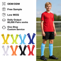 Chaussettes de sport montantes pour enfants et jeunes, en tricot fin, antidérapantes, respirantes, écologiques, antibactériennes, personnalisables, vente en gros pour l'été