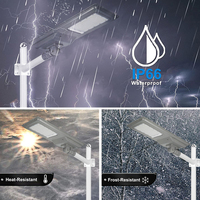 Lampadaire solaire LED tout-en-un de haute qualité pour l'extérieur, route, autoroute, en aluminium moulé sous pression, étanche IP66, 100W 200W