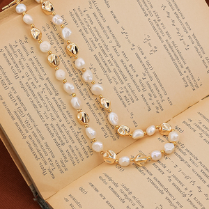 Vòng cổ ngọc trai nhà máy giá bán buôn, Vòng Cổ ngọc trai nước ngọt tự nhiên, Vòng cổ mạ vàng 14k, cho phụ nữ mặc hàng ngày - Product Image 5