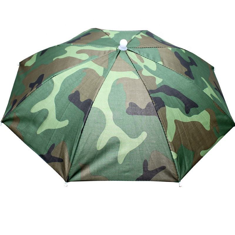 Mini Head Umbrella Windproof Fishing Golf Outdoor Hat Polyester
