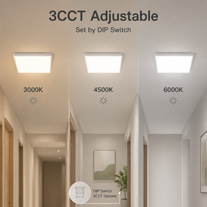 โคมไฟเพดาน LED ทรงสี่เหลี่ยมทันสมัย 26W 3CCT แสงสามสี อะคริลิคติดตั้งบนพื้นผิว สำหรับห้องนอน ห้องนั่งเล่น ทางเดินในบ้าน - Product Image 3