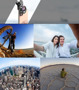 Objectifs pour téléphone portable 5 en 1 : fisheye, macro, grand angle, téléobjectif pour appareil photo de smartphone - Product Image 4