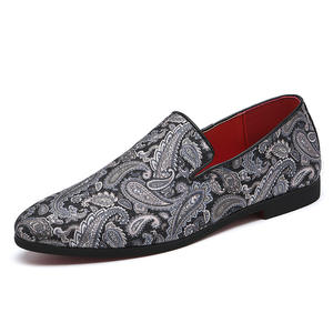 High-end Italian Style Men's Genuine Leather Oxford Handmade Wedding <b>Shoes</b> Slip-On Closure Autumn Light Embroidered Camouflage - Product Image 1