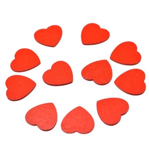 100 Piezas de Corazones Rojos de Madera de Abedul Cortados con Láser, Reutilizables e Impermeables, Decoraciones para Bodas y Fiestas de Año Nuevo - Product Image 4