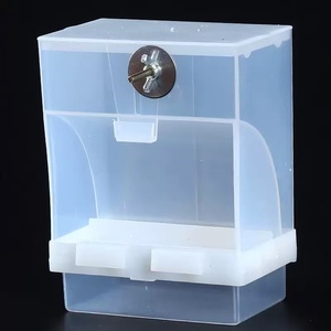 Kangdarpet fai da te contenitore di cibo in acrilico composito grande 3 in 1 casa pappagallino mangiatoia per uccelli pappagallo - Product Image 2