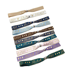 Gelang Kain Satin Poliester untuk Pesta Pernikahan Kustom dengan Pengunci yang Dapat Digunakan Kembali untuk Acara Festival - Product Image 3