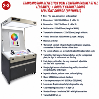Cabine de visionnage des couleurs avec armoire de rangement, source lumineuse LED standard ISO3664 D65 D50, lampes 36W