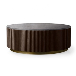 HJ nhà phòng khách Bắc Âu đồ nội thất phong cách hiện đại khung gỗ finnley Bàn cà phê tròn - Product Image 4