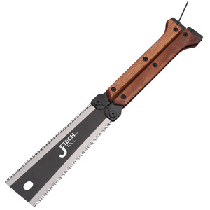 เลื่อยมือพับได้ J-Tech ด้ามไม้ ฟันเลื่อยสองด้าน สำหรับงานไม้และตั้งแคมป์ - Product Image 5