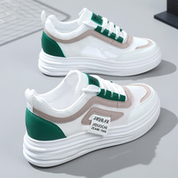 W1792 Mocassins montants respirants en maille pour femmes, chaussures de sport plates pour le printemps/été, look décontracté polyvalent
