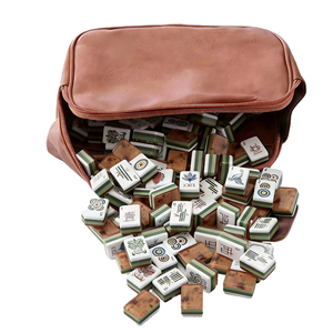 Venta al por mayor de fichas de mahjong personalizadas modernas de cuatro capas de acrílico con diseño de madera tallada estilo americano <span class=keywords><strong>para</strong></span> <span class=keywords><strong>casino</strong></span>, apuestas, póker y viajes - Product Image 6