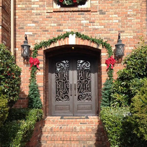 Puerta de Hierro y Vidrio de Diseño Francés Personalizada, Tipo Push-Pull, para Escuelas, Hoteles, Apartamentos y Villas, con Soporte Técnico en Línea - Product Image 1