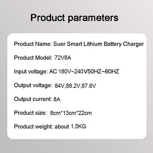 Caricabatterie/Adattatore di Alimentazione 72V 8A per Batterie agli Ioni di Litio 87.6V 84V 88.2V, Compatibile con Pacchi Batteria LiFePO4 23S 24S 3.2V e Li-ion 20S <span class=keywords><strong>21S</strong></span> 3.7V - Product Image 6