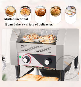 <span class=keywords><strong>Tostadora</strong></span> Eléctrica Multifuncional <span class=keywords><strong>para</strong></span> Calentar Panecillos, Horno Tostador con Cinta Transportadora Automática de 10/20 Rebanadas/min, <span class=keywords><strong>Tostadora</strong></span> de Panini y Sándwiches - Product Image 2