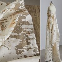 Tela Jacquard Vintage al por Mayor con Efecto Desgastado, Tela de Malla Transparente, Tela de Organza con Textura Desgastada para Vestidos de Diseñador y Proyectos DIY