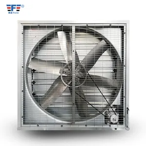 Electric copper motor 304 stainless steel industrial axial flow exhaust fan with shutters for poultry farm ventilation