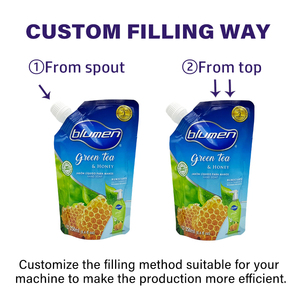 Sachet d'emballage personnalisé imprimé pour sauces : pâte de tomate, ketchup, moutarde, mayonnaise – avec bec verseur - Product Image 3