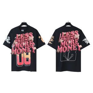 Camiseta Holgada de Manga Corta de Algodón Puro de Alta Calidad con Estampado Hip-Hop de la Marca Hellsta, Estilo Europeo Americano de Moda - Product Image 5