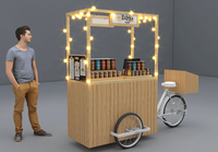 Chariot de supermarché électrique, avec roues, kiosque, robot alimentaire, pour bonbons, en coton