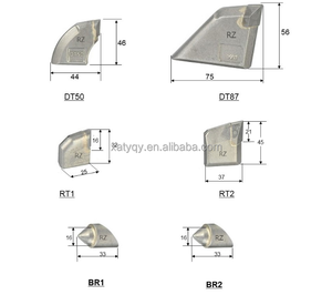 Souder sur des dents en carbure de tungstène <span class=keywords><strong>RT2</strong></span> pour la mèche d'alésoir arrière du disque dur - Product Image 6