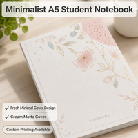 Carnet de notes minimaliste personnalisé A5, reliure parfaite, couverture mate douce, design à points, pour l'école, le bureau, l'écriture, les étudiants