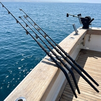 Canne à pêche à la traîne pour gros gibier en eau salée de 47 pouces, canne à pêche en mer profonde Seehoo pour la pêche à la traîne en haute mer du thon et du marlin