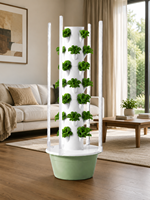 Tour de culture verticale à 7 niveaux, système hydroponique avec lumière LED, minuterie et pompe pour jardin potager intérieur
