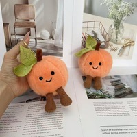 Breloque en peluche réaliste en forme de pêche, cadeau idéal, porte-clés, breloque de sac douce, fruits mignons en forme 3D, accessoires pour clés de voiture