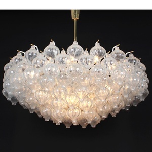 Đường kính 90cm kết thúc bằng đồng Murano Đèn chùm thủy tinh <span class=keywords><strong>Tulip</strong></span> hình tay thổi bong bóng kính ánh sáng mặt dây chuyền cho phòng khách phòng ngủ - Product Image 4