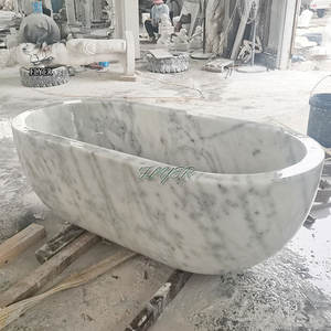 Bañera de piedra natural barata tallada a mano bañera de granito de piedra sólida independiente para la venta - Product Image 2