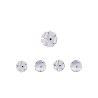 Perles de fleurs en nacre naturelle 8 mm, coquillages sculptés, fleurs blanches irisées, perles en vrac pour la fabrication élégante de bijoux et de boucles d'oreilles