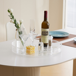 Thêm Lớn Bàn Tròn Xoay Mỹ Phẩm Trang Điểm Tổ Chức Nhà Bếp Tổ Chức Nhà Hàng Khách Sạn Nhà Hàng Acrylic Vòng Phục Vụ Khay - Product Image 4