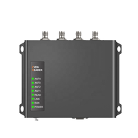 Lecteur RFID UHF fixe CHAFON 4 ports TNC femelles 15m ISO 18000-6C en plastique, compatible cartes à bande magnétique, basé sur Linux