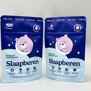 Sacs d'emballage en papier kraft compostable à 100 % imprimés sur mesure, sacs plats biodégradables à fermeture éclair pour chewing-gum, pizza, lait - Product Image 2