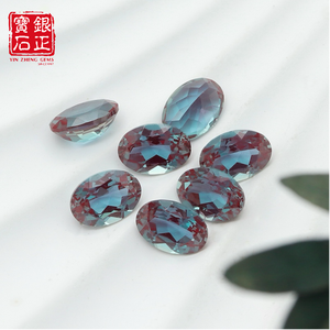 Piedras Preciosas Sueltas <span class=keywords><strong>de</strong></span> Alejandrita Cultivada en Laboratorio Czochralski, Forma Ovalada, Efecto <span class=keywords><strong>de</strong></span> Cambio <span class=keywords><strong>de</strong></span> <span class=keywords><strong>Color</strong></span>, <span class=keywords><strong>Piedra</strong></span> Sintética con AGL para Joyería - Product Image 3