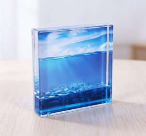 Custom Acrylic Tourist Wedding Exhibition Souvenirs Liquid Water Aqua Floating Cartoon Picture <strong>Frames</strong> for Guests Favor Gifts - Product Image 6