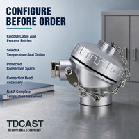 Sensor de Temperatura Termopar Tipo K TDCAST KSE 0-800°C Acero Inoxidable 316 IP65 Impermeable Resolución 0.1°C Puerto Serial