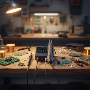 Station de Retravail et de Soudage Numérique 2-en-1 DB 750W avec Température Réglable et Écran LED pour Électronique de Précision - Product Image 2